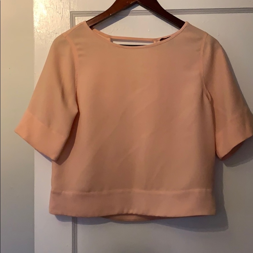 Silky crop blouse